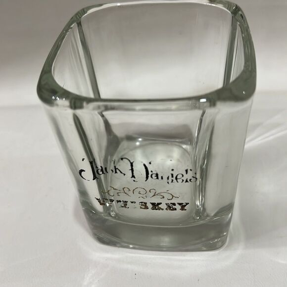 Jack Daniels Clear Rocks Bar Whiskey Glass 8 Oz 3 1/2 In Tall 3 In Square Top - Picture 3 of 5